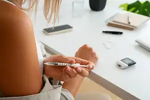 Ozempic box and injection pen for type 2 diabetes and weight loss
