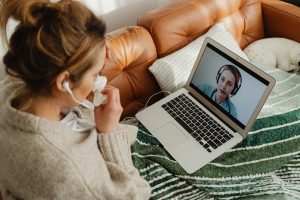 Telehealth vs in-person care.
